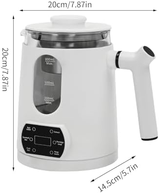 Modern Small Electric Kettle 27Oz with Stainless Steel Tea Steamer Mesh, Stainless Steel Fast Heating Temperature Control Electric Teapot 110V, Water Boiler & Heater Machine for Home Shop (White) - Image 5