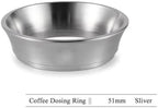 51mm/53mm/54mm/58mm Stainless Steel Espresso Coffee Dosing Funnel Ring Universal Portafilter Barista Tool(1pcs 51mm) - Image 2