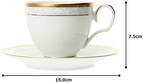 Noritake T91988/4335 Cup & Saucer (Coffee Tea) 8.5 fl oz (250 cc), Hampshire Gold Fine Porcelain - Image 7