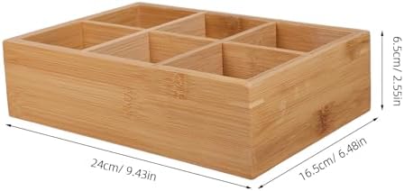 Bamboo Tea Bag Organizer with 6 Compartments for Pantry Countertop - Image 2