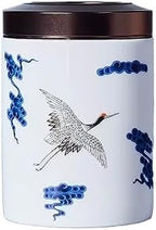 HEXEH Tea Tins Metal Lid Painted Celadon Loose Leaf Tea Canister Small Portable Sealing Jar Storage Tea Warehouse Tea Sets Tea Storage Container (Color : C) by Unknown