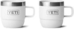 YETI Rambler 6 oz Stackable Mug, Stainless Steel, Vacuum Insulated Espresso/Coffee Mug, 2 Pack by YETI