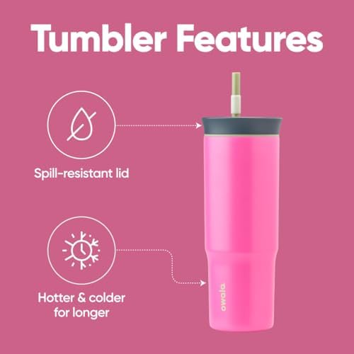 Owala Tumbler Stainless Steel Water Bottle 24 oz Watermelon Breeze - Image 3