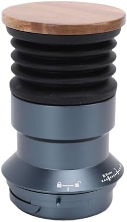 Coffee Grinder Single Dose Hopper Silicone Bellow Blower Single Dose Bean Hopper with Wood Lid for Cleaning Coffee Grounds - Image 3