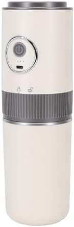 Cryfokt Portable Burr Coffee Grinder, Rechargeable 1500mAh Battery 9 Adjustable Coarseness Electric Coffee Grinder, Pour Over Maker with Stainless Steel Conical for Hom (White) - Image 5