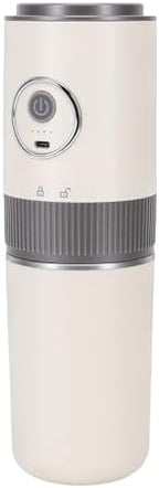Cryfokt Portable Burr Coffee Grinder, Rechargeable 1500mAh Battery 9 Adjustable Coarseness Electric Coffee Grinder, Pour Over Maker with Stainless Steel Conical for Hom (White) - Image 5