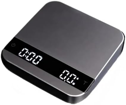Compatible With MISchief Prank Lunar Hand Brewing Coffee Scale,Smart Automatic Timing, Precise Weight Measurement, Fit for Home/Café Hand Coffee Brewing(Silver) by Unknown