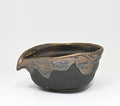 Urban Tokyo Meisen Pottery Handmade Ceramic Matcha Bowl with Pouring Spout, Japanese Minoyaki Pottery, Tea Ceremony Whisking, 18oz, Made in Japan (Mangantataki (Copper Black)) by Urban+Tokyo
