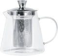 Cristel Oolong Collection Borosilicate Glass Teapot, 41 Ounces, With Stainless Steel Lid and Infuser by Cristel