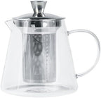 Cristel Oolong Collection Borosilicate Glass Teapot, 41 Ounces, With Stainless Steel Lid and Infuser by Cristel