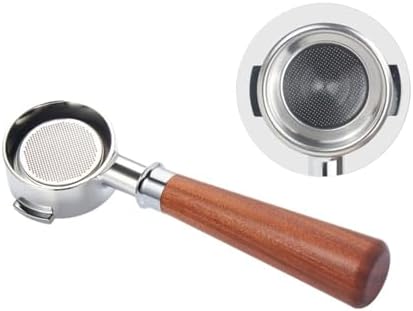 Bottomless Portafilter, Compatible For WEGA Pegaso E61,MILESTO E61,CASADIO E61,ASCASO E61,Coffee Machine,M10 Wood Handle,Spout Filter 58mm.(A1 RRW Bottomless) by Unknown