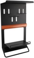 Coffee Portafilter Organizer Rack | Multifunctional Storage for Portafilters/Mugs/Tools | Iron & Composite Wood Wall Mount Holder - Image 4