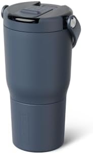 BrüMate Resa Flip 20oz Kids Travel Tumbler with Covered Flip Down Straw | 100% Leakproof Water Bottle | Insulated Stainless Steel | Cup Holder Friendly Silicone Base | 20oz (Nightfall Blue) - Image 2