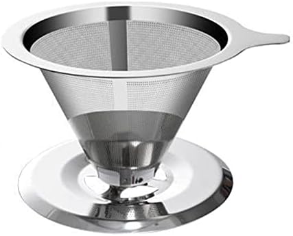 Coffee Filters Coffee Filter Holder Reusable Double Layer Pour Over Coffees Dripper 304 Stainless Steel Mesh Espresso Tea Strainer Basket Tools by Unknown
