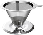 Coffee Filters Coffee Filter Holder Reusable Double Layer Pour Over Coffees Dripper 304 Stainless Steel Mesh Espresso Tea Strainer Basket Tools by Unknown