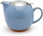 Zero Japan Bee House Round Teapot - Ceramic Teapot with Removable Lid & Stainless Steel Infuser for Loose Tea - Tea Pot for Two - Hydrangea Blue (24 oz) by ZEROJAPAN