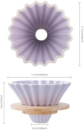 Origami Dripper Set Ceramic Construction Gradient Color Includes Filters For All Brewing Methods(Color 10) - Image 3