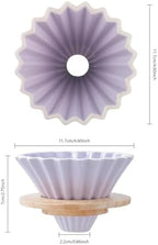 Origami Dripper Set Ceramic Construction Gradient Color Includes Filters For All Brewing Methods(Color 2) - Image 3