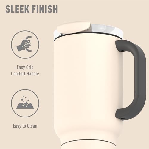 asobu DUPLEX 2-in-1 Travel Mug and Beer Can Holder Enjoy hot and cold drinks simultaneously -22 oz Hot Coffee or Tea Tumbler with Attached 12 oz Cold Can Holder for Beer or Soda, white - Image 6