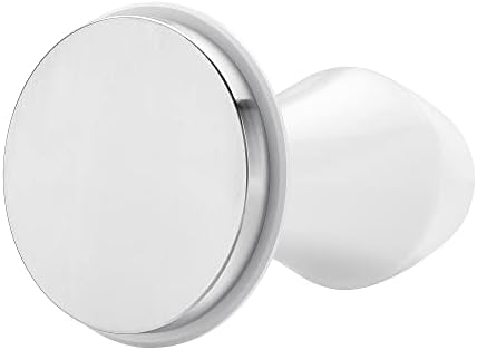 Normcore 51mm Espresso Coffee Tamper V4, Spring Loaded Tamper With Stainless Steel Flat Base, 15lb / 25lb / 30lbs Replacement Springs, Anodized Aluminum Stand, Non-stick coating White - Image 4