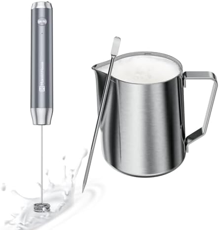 Handheld Milk Frother & Milk Frother Pitcher by MaestriHouse