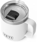 YETI Rambler 10 oz Ceramic Lined Stackable Mug, Vacuum Insulated, Stainless Steel with MagSlider Lid, White - Image 3