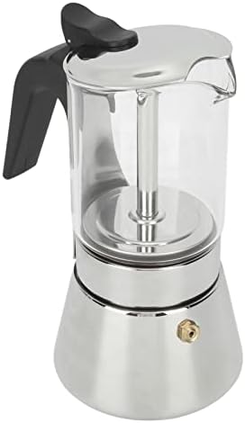 Jiawu Pot, Classic Stovetop Espresso Maker, Stainless Steel Italian and Cuban Greca Coffee Maker, Premium Crystal Glass Top Espresso Pot, Easy to Operate & Quick Cleanup (360ml) - Image 3
