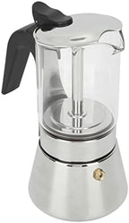 Jiawu Pot, Classic Stovetop Espresso Maker, Stainless Steel Italian and Cuban Greca Coffee Maker, Premium Crystal Glass Top Espresso Pot, Easy to Operate & Quick Cleanup (360ml) - Image 3