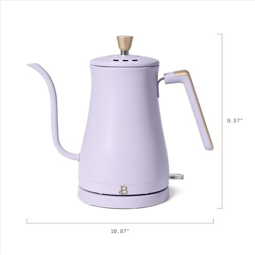 1 Liter Electric Gooseneck Kettle with Precision Pour Spout, Auto Shut Off, Cordless Design, 1200W (Lavender) - Image 7
