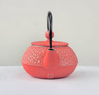 Iwachu 12705 Teapot, 3 Type Cherry Blossoms, Silver/S, Pink, 0.32 L; Inner Hollow Enameled Nambu Ironware - Image 4
