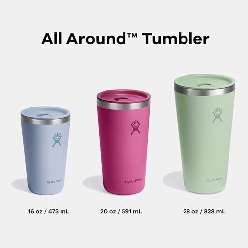 Hydro Flask All Around Tumbler Press-in Lid, Insulated Travel Mug, Stainless Steel Coffee Cup 20 Oz Oat Tan - Image 5