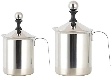 400/800ml Manual Milk Frother Stainless Steel Foam Mesh Coffee Foamer Cup Cappuccino Creamer - Image 4