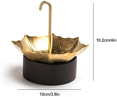 4 in 304 Stainless Steel Umbrella Tea Strainer, Fine Mesh Filter Tea Infuser with Copper Handle, Portable Loose Leaf Tea Filter for Home Office Tea House Coffee Shop(Gold) - Image 3