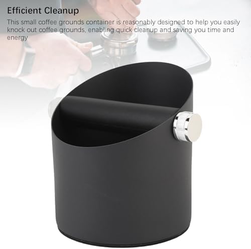 Small Coffee Knock Box, Espresso Knock Box Coffee Grounds Container, Carbon Steel Espresso Knock Box for Household (Black) - Image 2