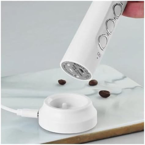 Electric Milk Frother Frothing Machine Handheld Frother High Speed ​​Drink Blender Coffee Frothing Wand 3 in 1 Portable Rechargeable(Black) - Image 6