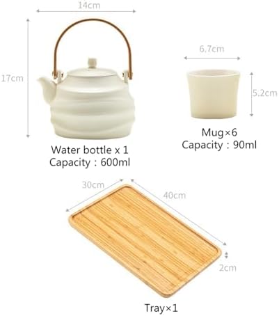 Water Pitcher Tea Set Set for Home Living Room Cold Kettle Ceramic Afternoon Tea teapot Tea Cup Tea Party Essentials Water Jug - Image 6