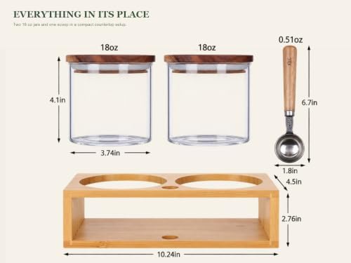 KKC HOME ACCENTS 18 oz Glass Seasoning Jars with Wood Lids, 2 Pack - Image 3