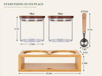 KKC HOME ACCENTS 18 oz Glass Seasoning Jars with Wood Lids, 2 Pack - Image 3