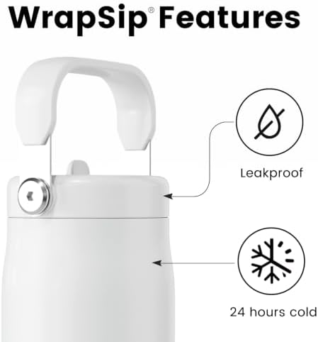 Fjbottle WrapSip 24 oz Insulated Tumbler with Flip Straw and Handle - Image 2