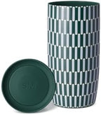 Simple Modern Insulated Travel Coffee Mug 360° Lid | 16oz | Striped by Unknown