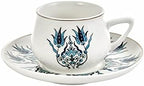KARACA Iznik XL Turkish Coffee & Espresso Cups 12 Piece Set for 6 100ml by Karaca