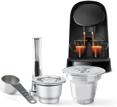 Refillable Reusable Capsule Compatible With LM8014 / 60 L'Or Barista Capsule Espresso Coffee Maker Stainless Steel Filter Pod(1pc 1tamper) - Image 2