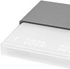 Digital Scale with Timer Electronic Weighing Scale with Waterproof Pad USB Smart Coffee Scale for Accessory, White - Image 2
