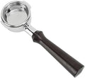 58mm Bottomless Coffee Portafilter, Single Layer Aluminum Alloy Portafilter Handle, Wooden Handle for Expobar Rocket Faema Wega EM19M2 Gemilai Casadio Ascaso Sanremo La Cimbali (F Sandalwood) by Unknown