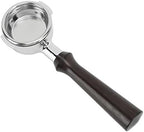 58mm Bottomless Coffee Portafilter, Single Layer Aluminum Alloy Portafilter Handle, Wooden Handle for Expobar Rocket Faema Wega EM19M2 Gemilai Casadio Ascaso Sanremo La Cimbali (F Sandalwood) by Unknown