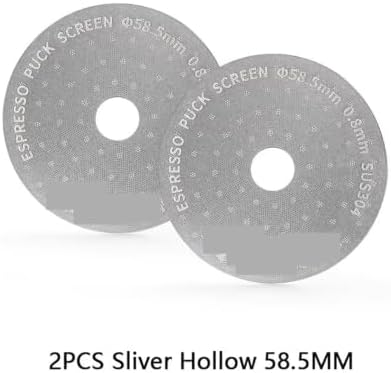 Coating Espresso Puck Screen 51/53/58.5mm Reusable Metal Filter 0.8mm Thickness Lower Shower Screen(2pcs H 58.5mm) - Image 2