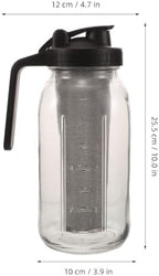 1 Set Cold Brew Coffee Maker Pitcher, 64 Oz Thick Glass Mason Jar - Image 2