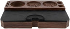 Wood Grain Espresso Tamper Mat Station for 51mm 53mm 58mm Portafilter, Non-Slip Silicone Coffee Tamping Base with Card Slot, Walnut Finish Press Dispenser Holder for Home for barista - Image 2