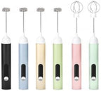 Egg Whisk Electric Milk Frother, Black - Image 3