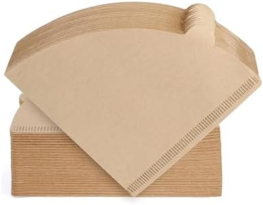 Cone Coffee Filters, 100/200 Count 1-4 Cups Unbleached Natural Brown V02 Disposable Coffee Filter Paper(Brown 200 pcs) - Image 3